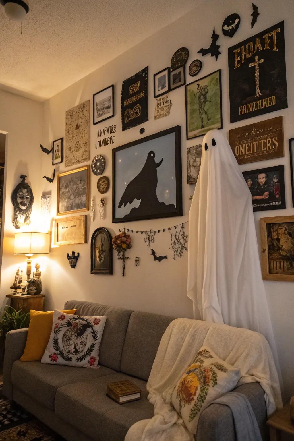 Ghost wall art adds a creative and spooky flair to your home.