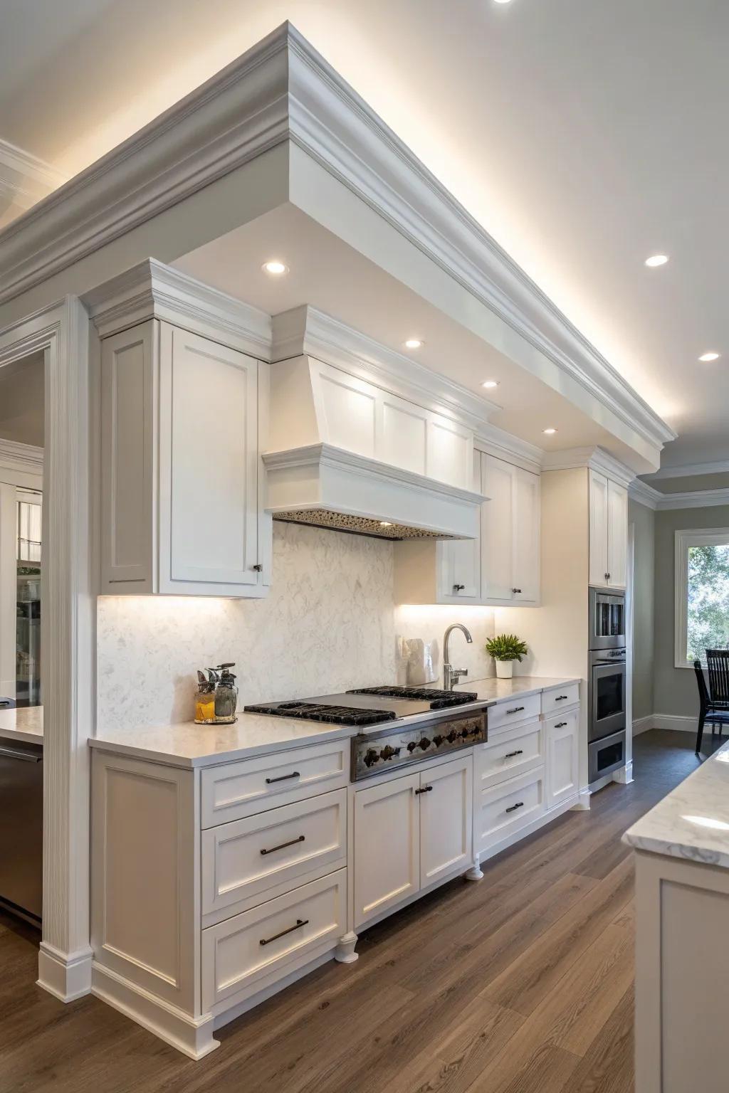 Minimalist molding enhances modern spaces.