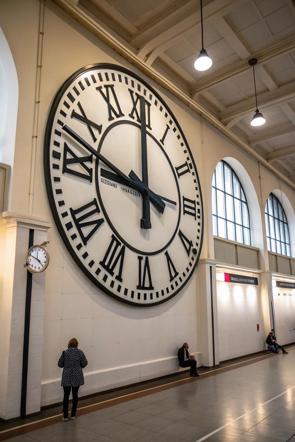 A statement clock adds both function and style to your wall decor.