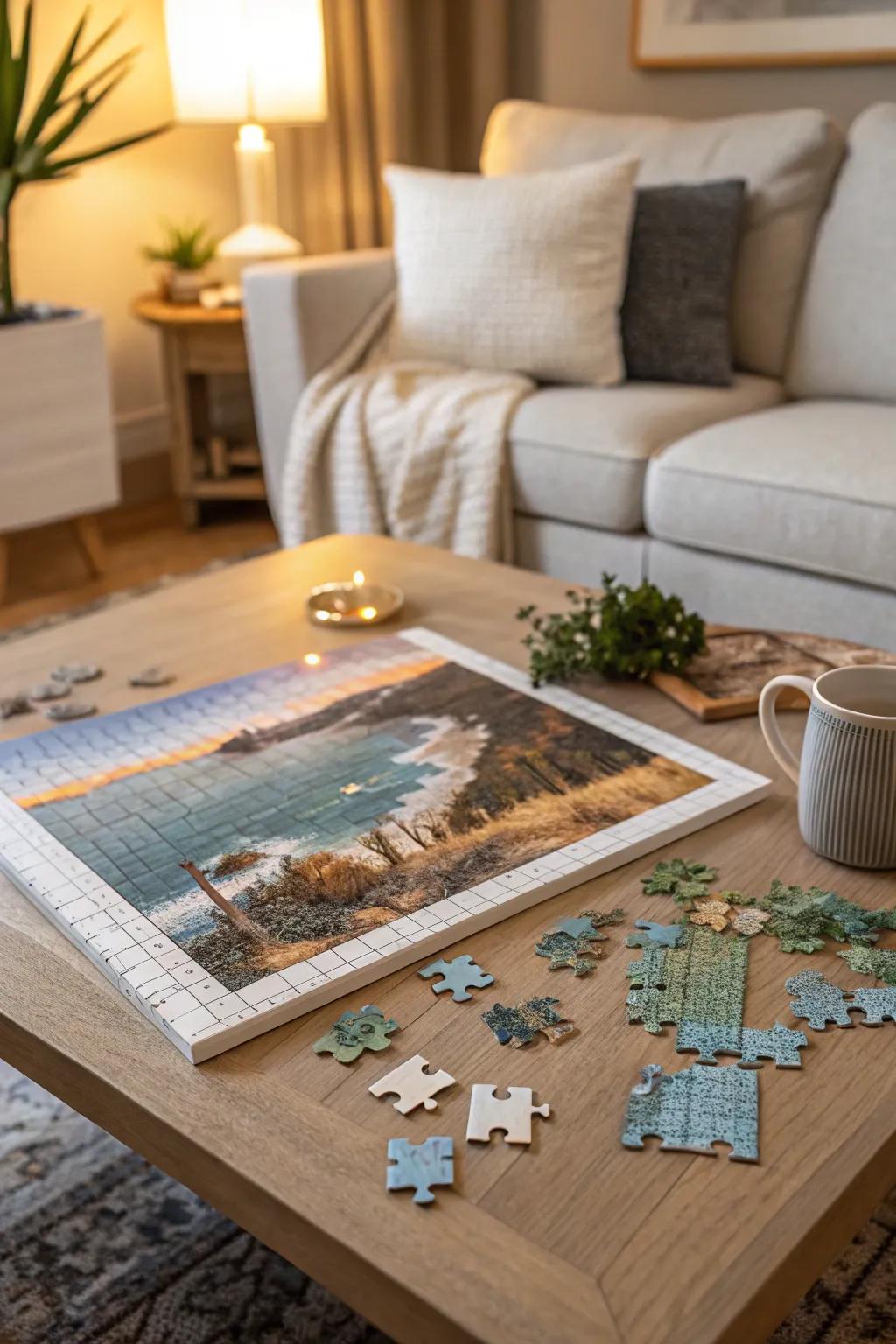 Custom puzzles offer playful engagement with cherished memories.