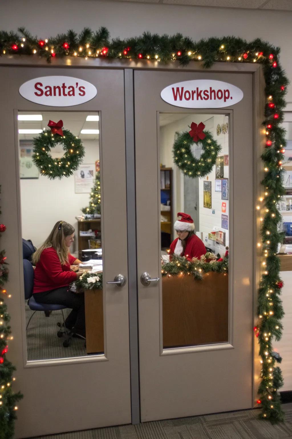 Santa's workshop brings the spirit of giving right to your office.