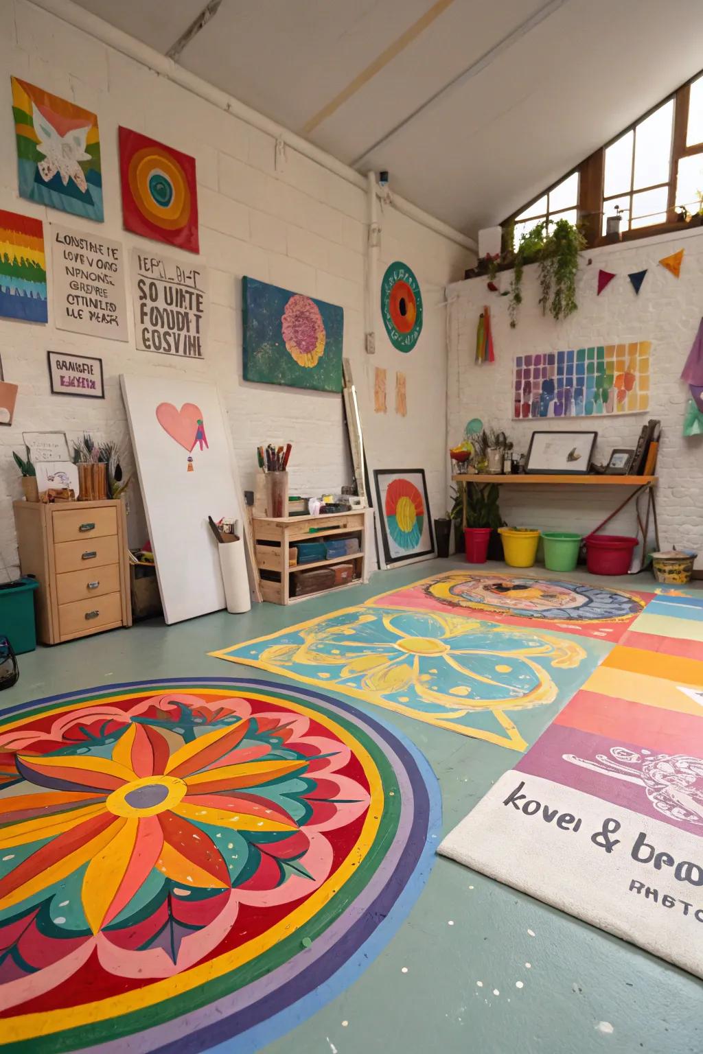 Bespoke designs transform this studio floor into a work of art.