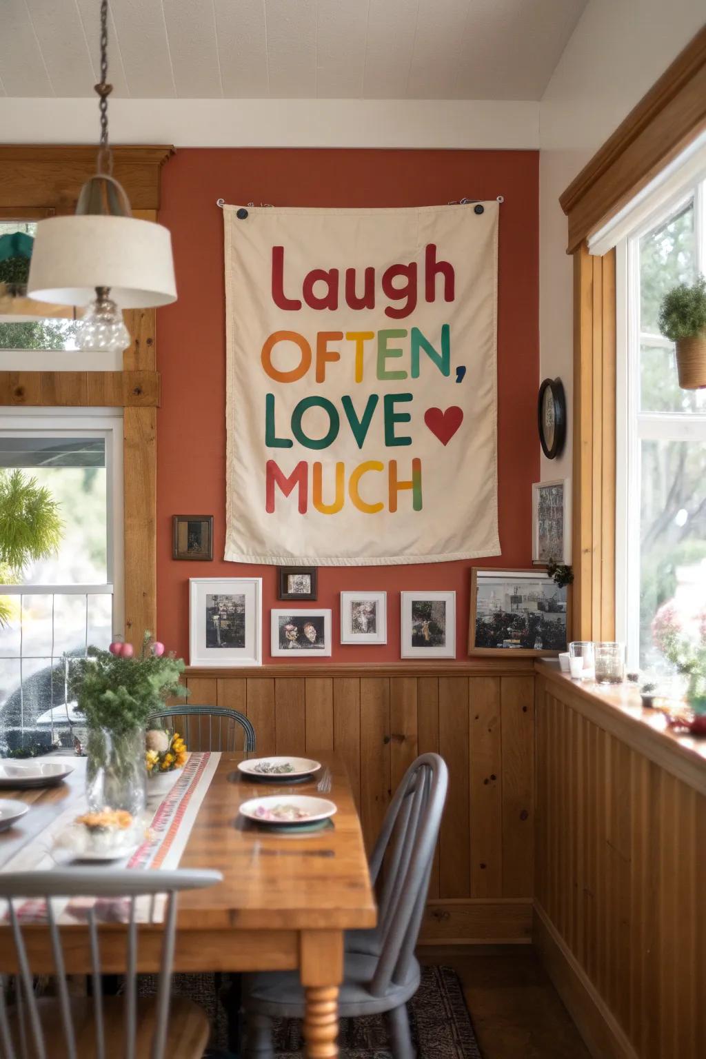 Family mottos make heartfelt home statements.