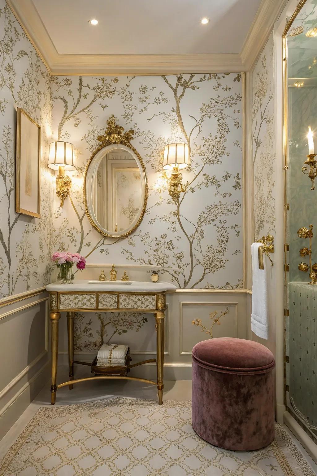 Classic chinoiserie adds timeless elegance to your powder room.