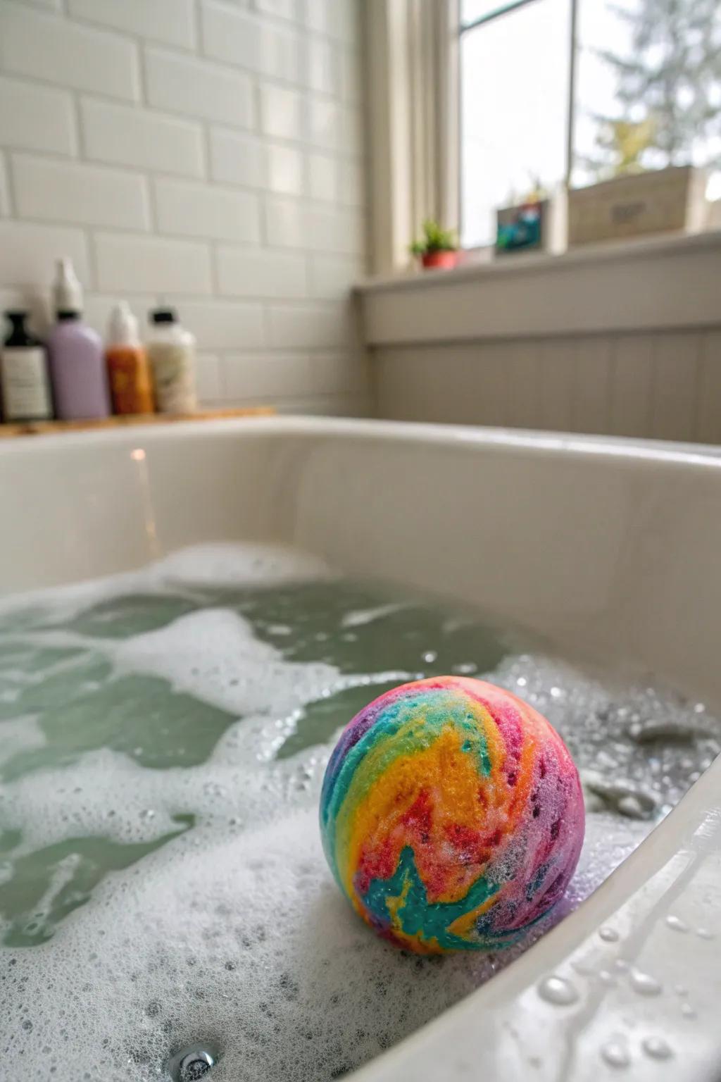 Bath bombs add fun and fragrance to your romantic bath.