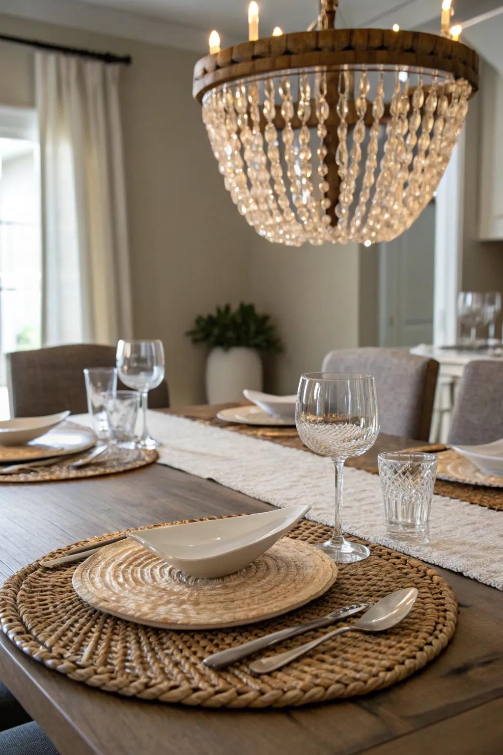 Embossed decor adds texture to your layout.