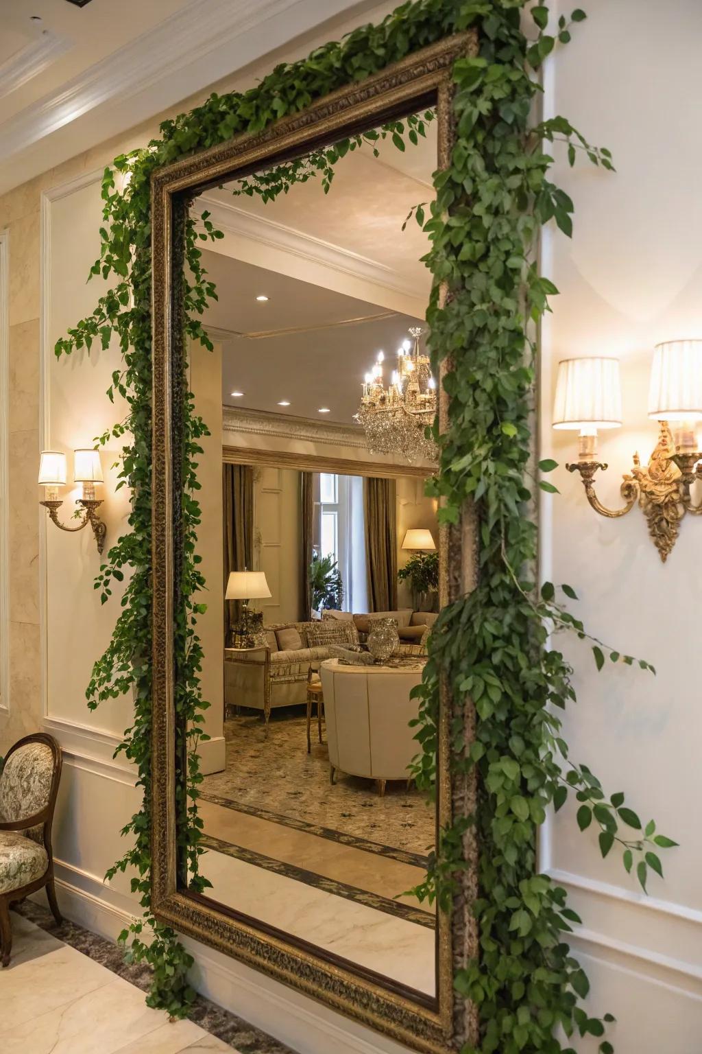 Accent your mirrors with the elegance of vines.