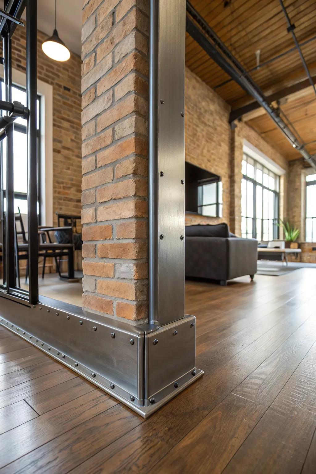 Industrial iron features for urban chic style