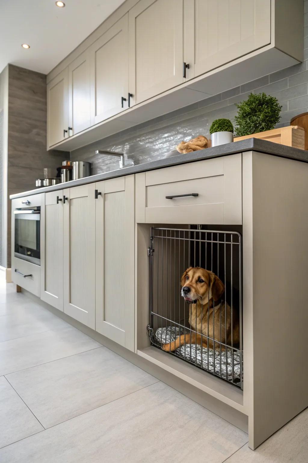 Built-in crates provide a neat and tidy look.
