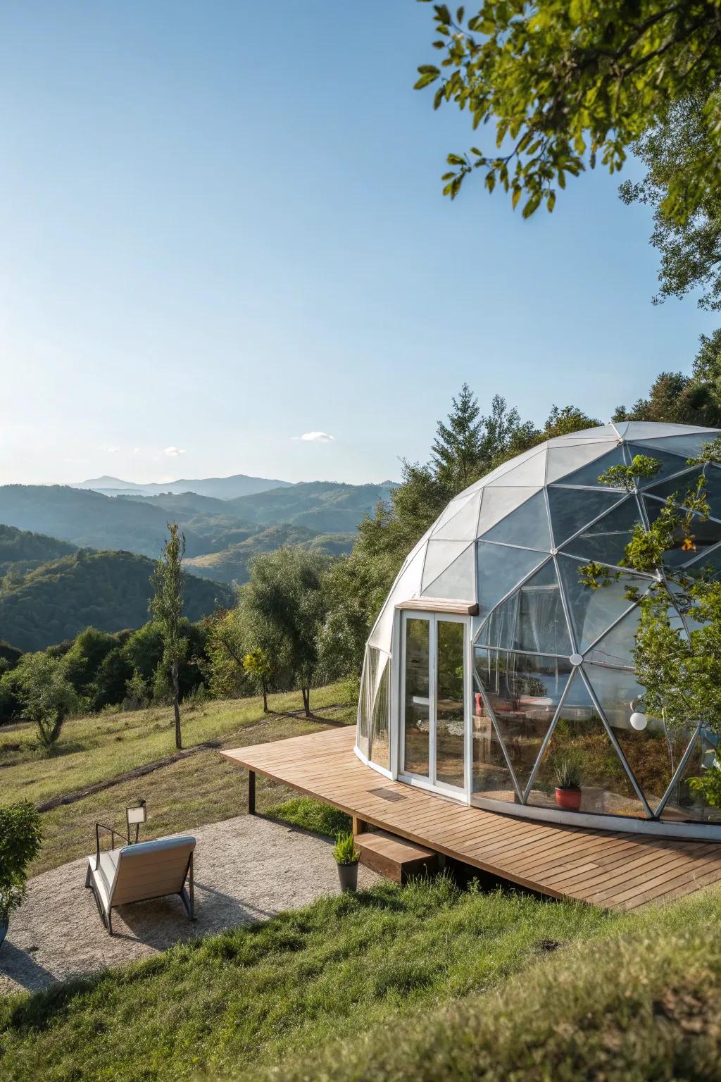 Explore geometric beauty in a geodesic dome.