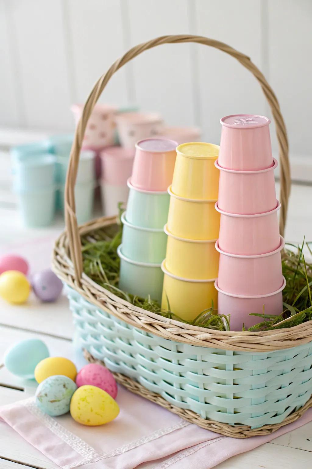 Stacking cups that inspire play and learning this Easter.