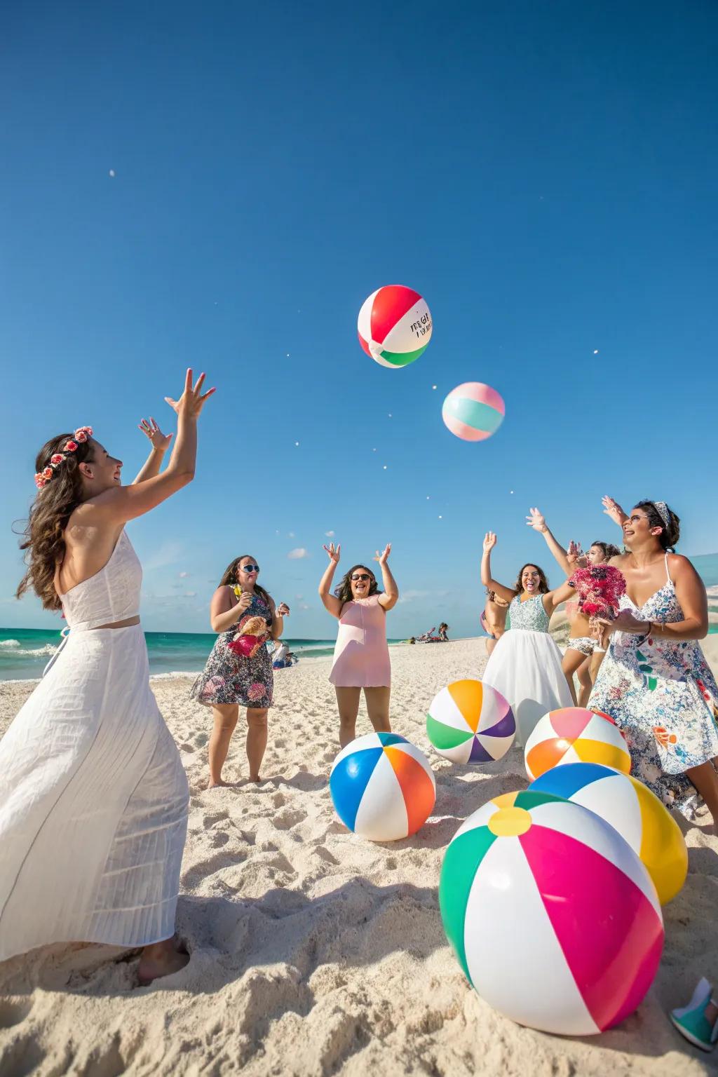 Themed beach balls add a fun surprise element.