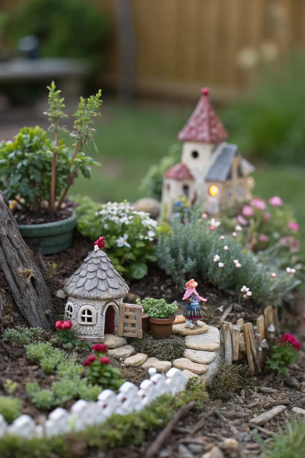 A whimsical fairy garden that enchants the imagination