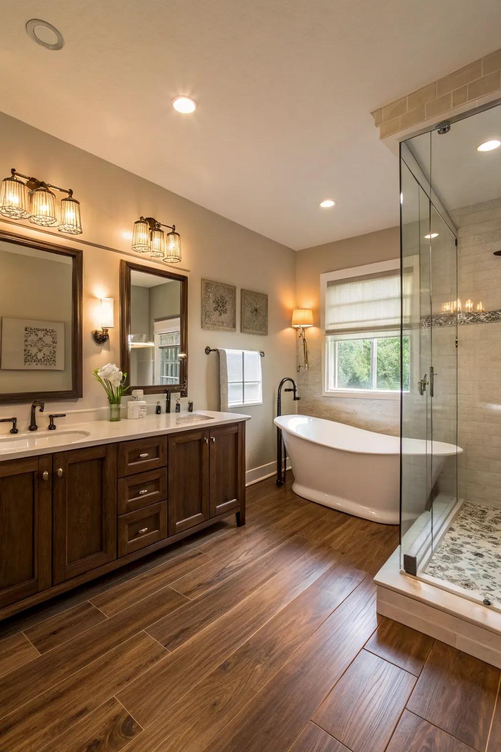 Encounter grace with manufactured hardwood.