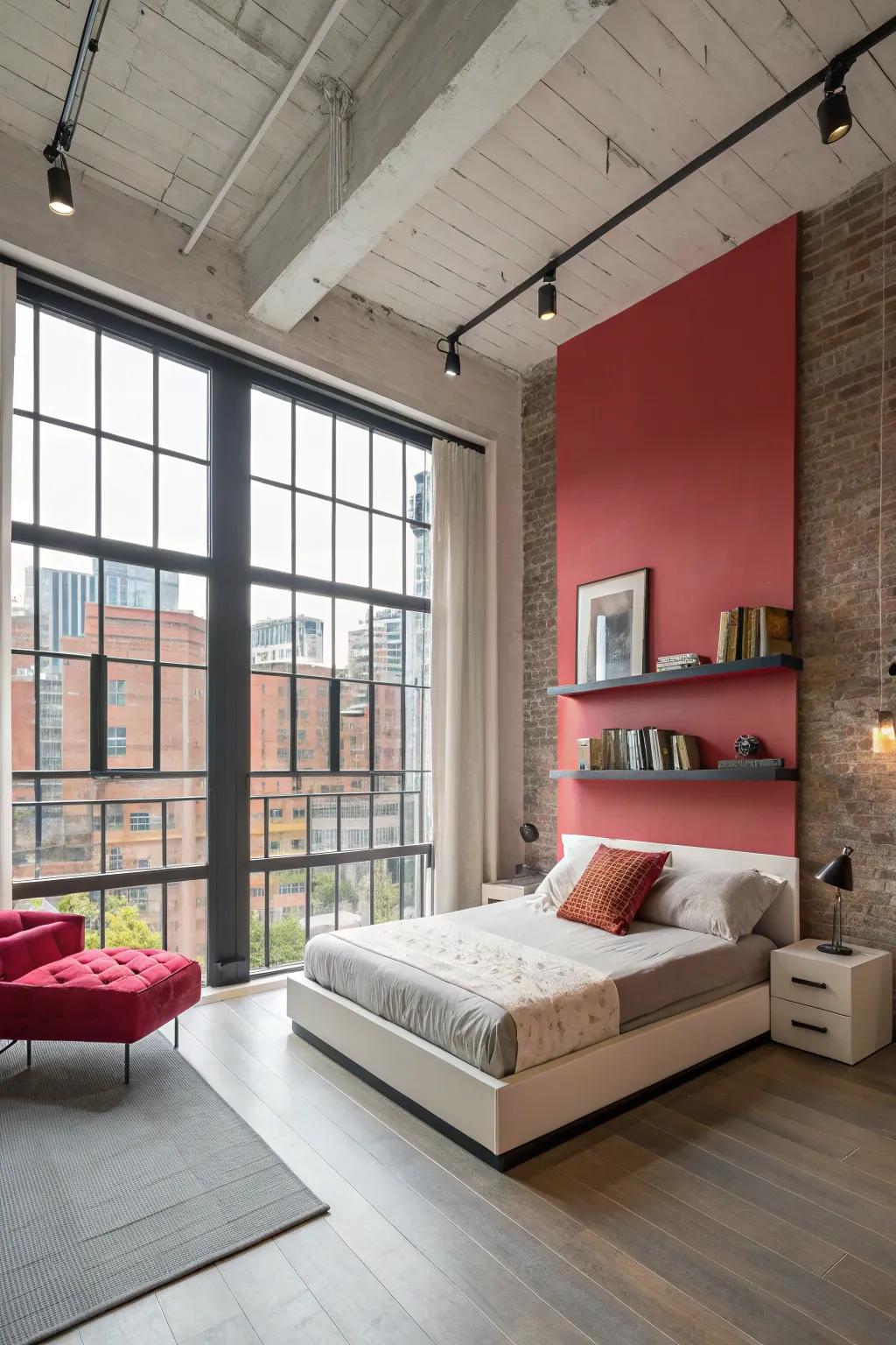 Accent walls add personality and depth to your loft.