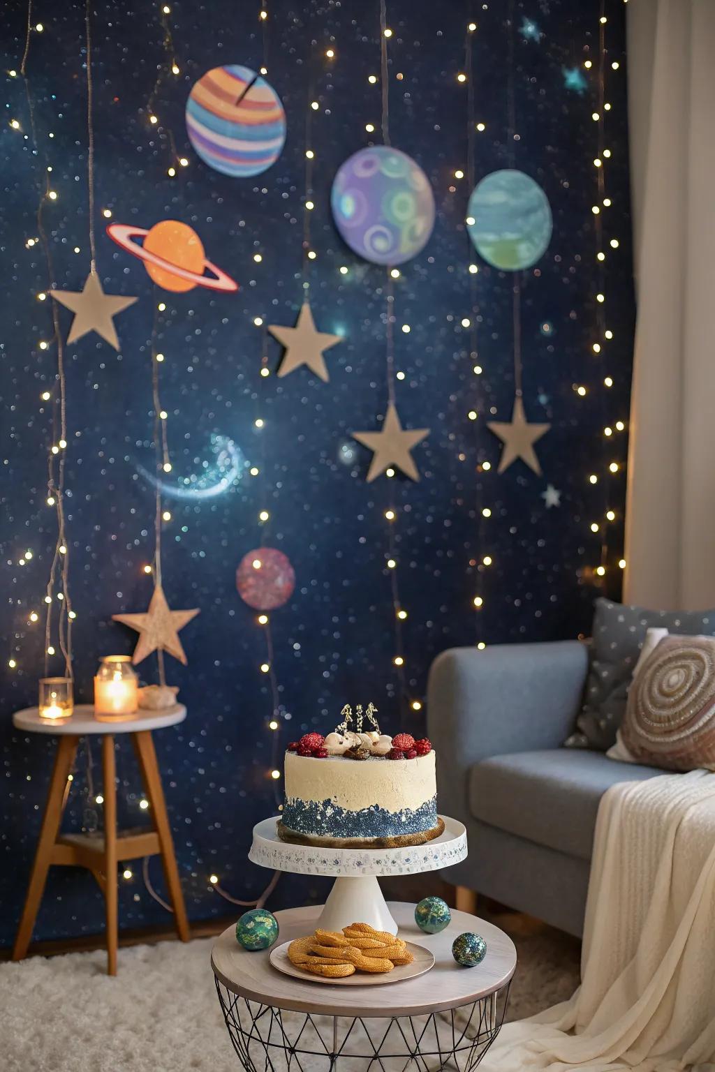 A galaxy theme takes your cake smash to new heights.