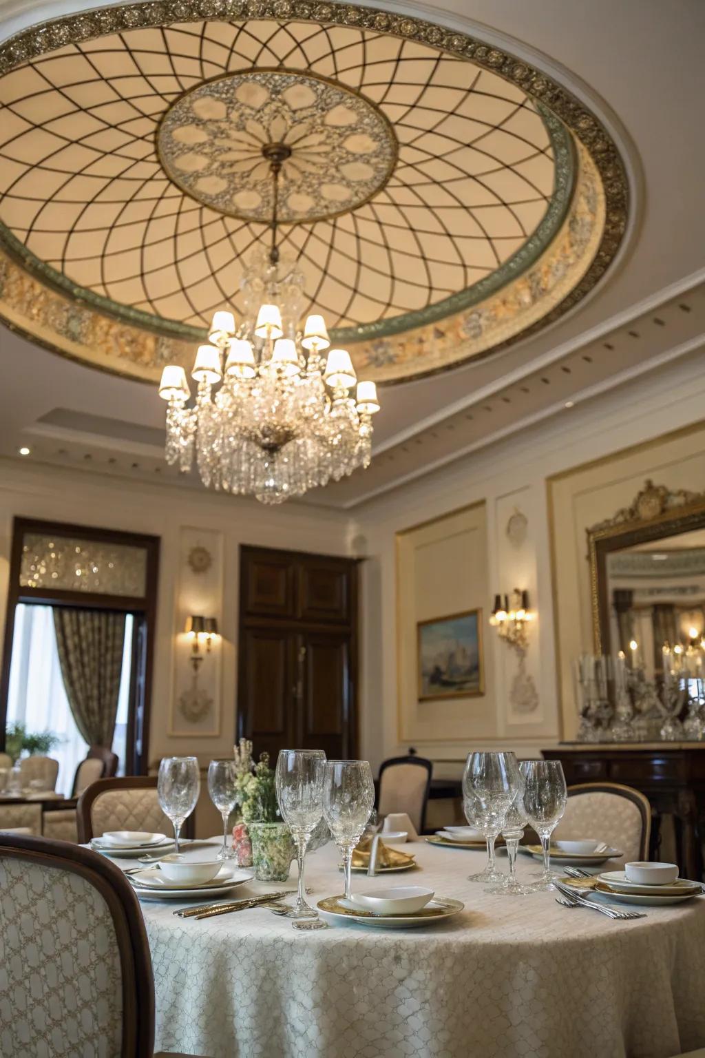 Impress your guests with a dramatic ceiling dome.