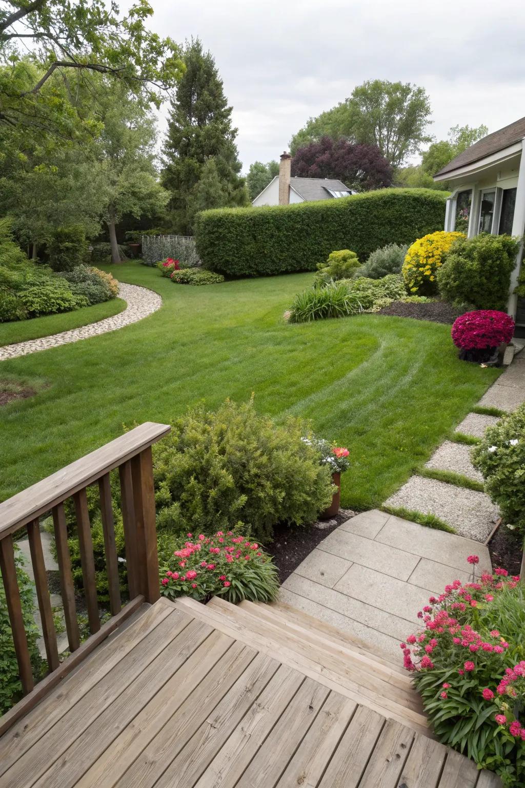 A deck provides a versatile and elevated outdoor space.