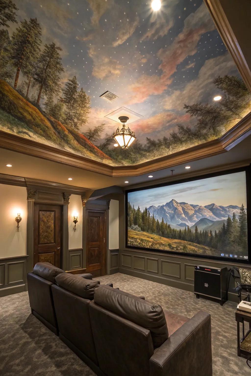 Express yourself with a ceiling mural.