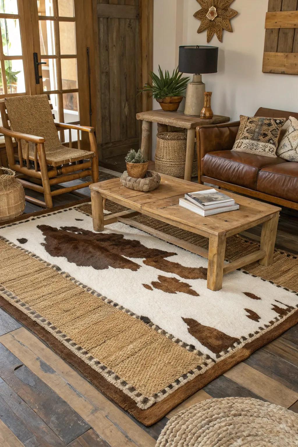 Layered mats give warmth and texture.