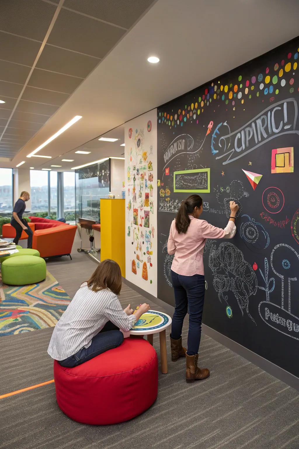 Interactive walls to inspire creativity and collaboration.