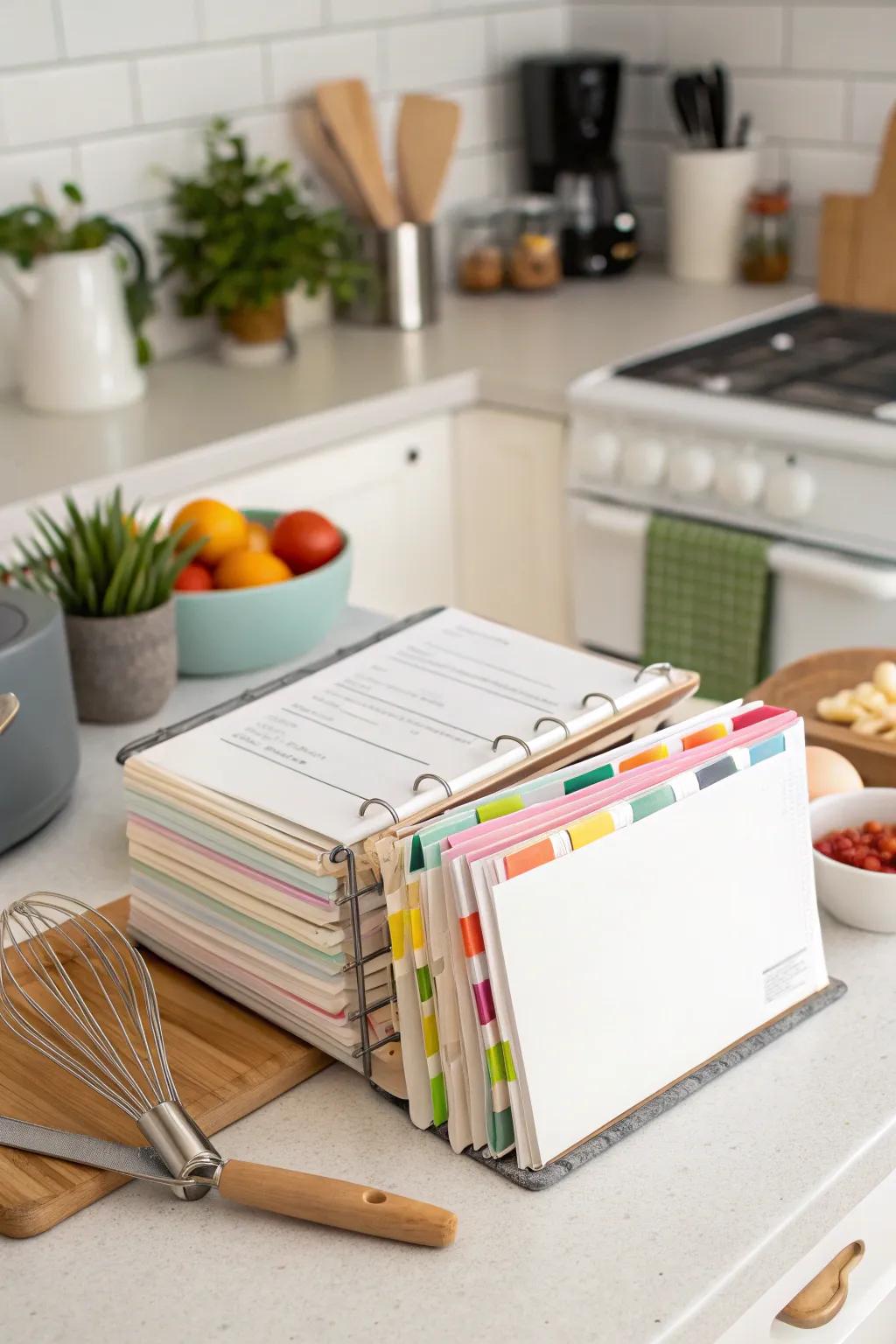 A recipe binder keeps your favorite recipes at your fingertips.