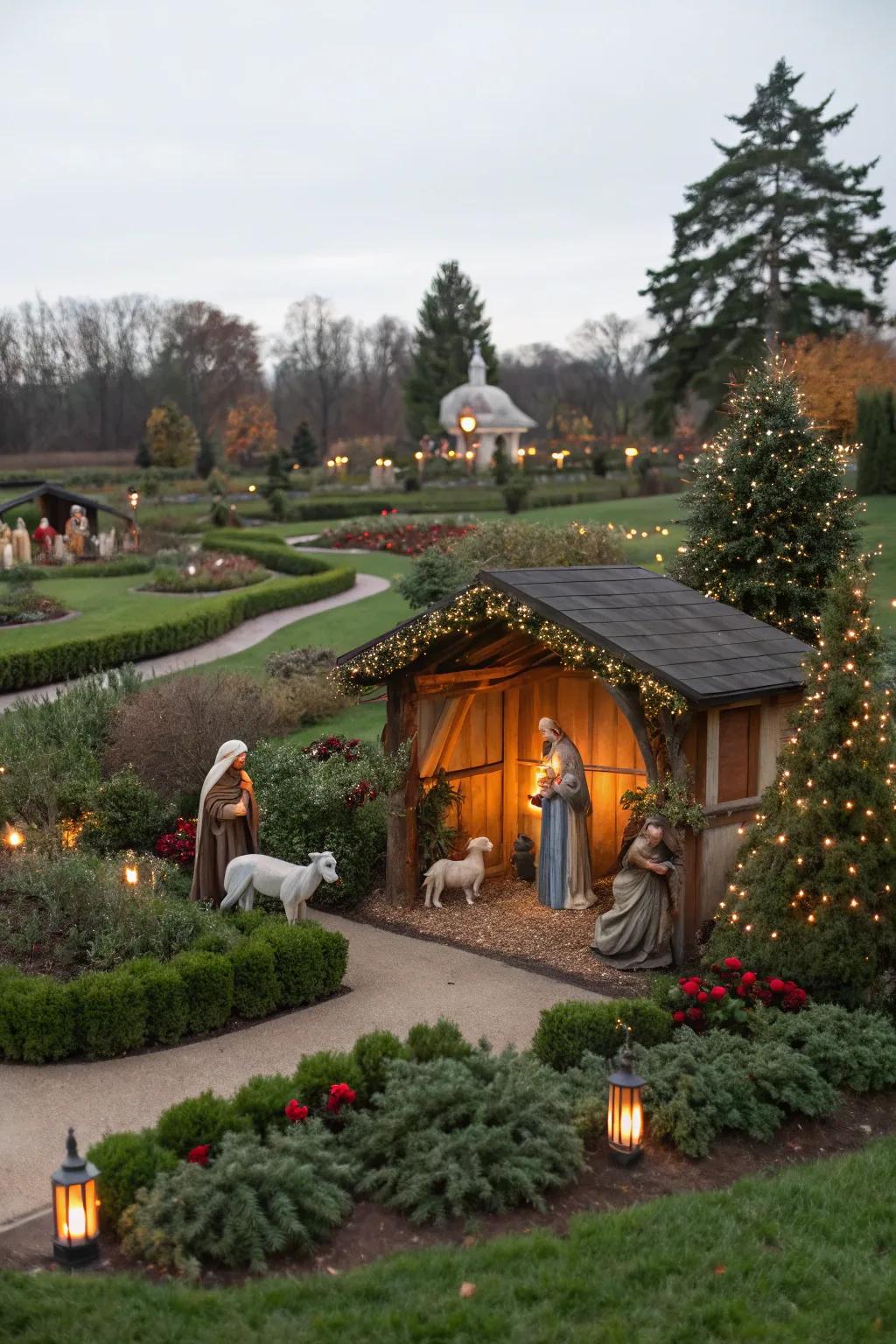 Blend your nativity into your garden for natural beauty.