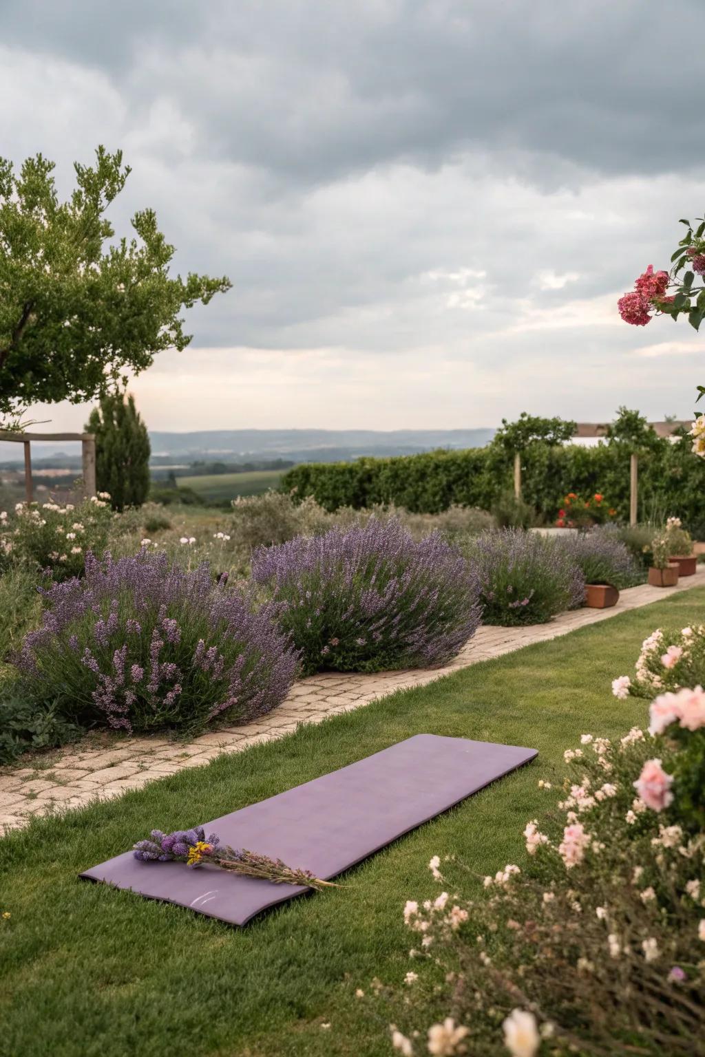 Aromatic plants add a delightful sensory layer to your yoga practice.