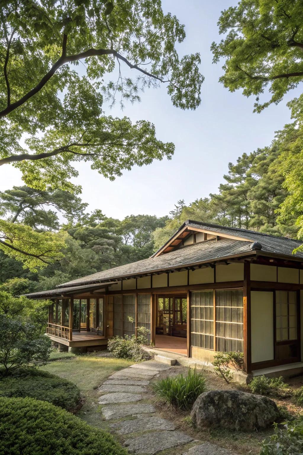 Naturally cooled residence utilizing strategic design.