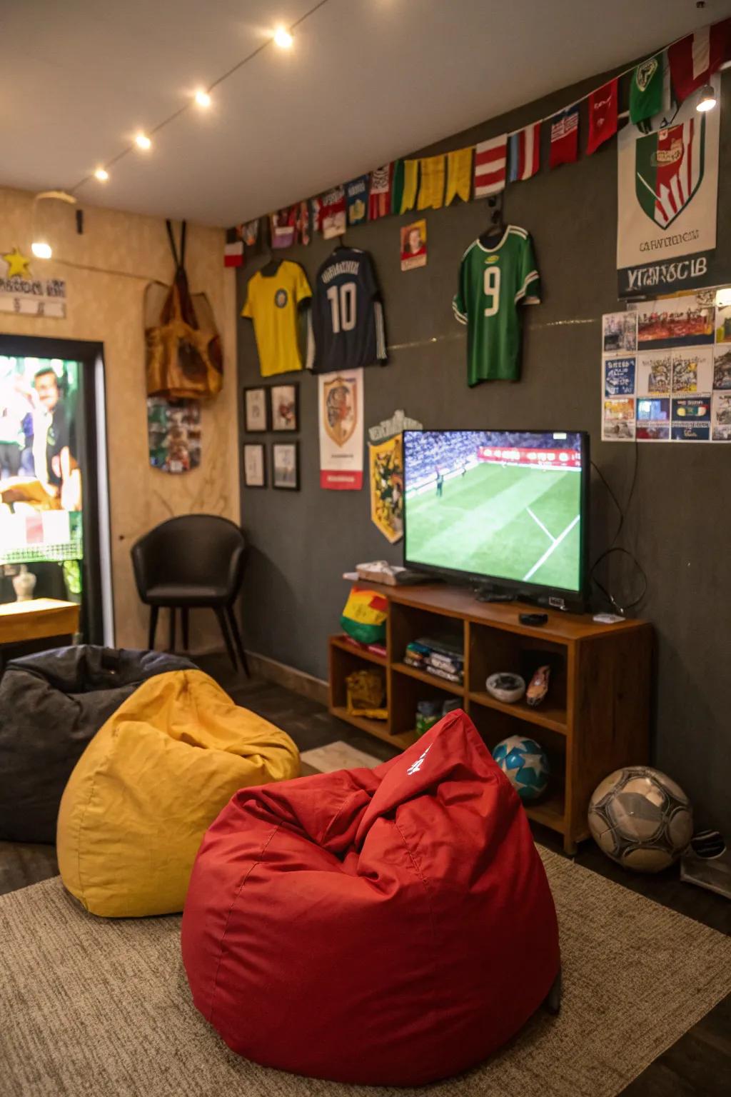 A viewing area dedicated to catching every game highlight.