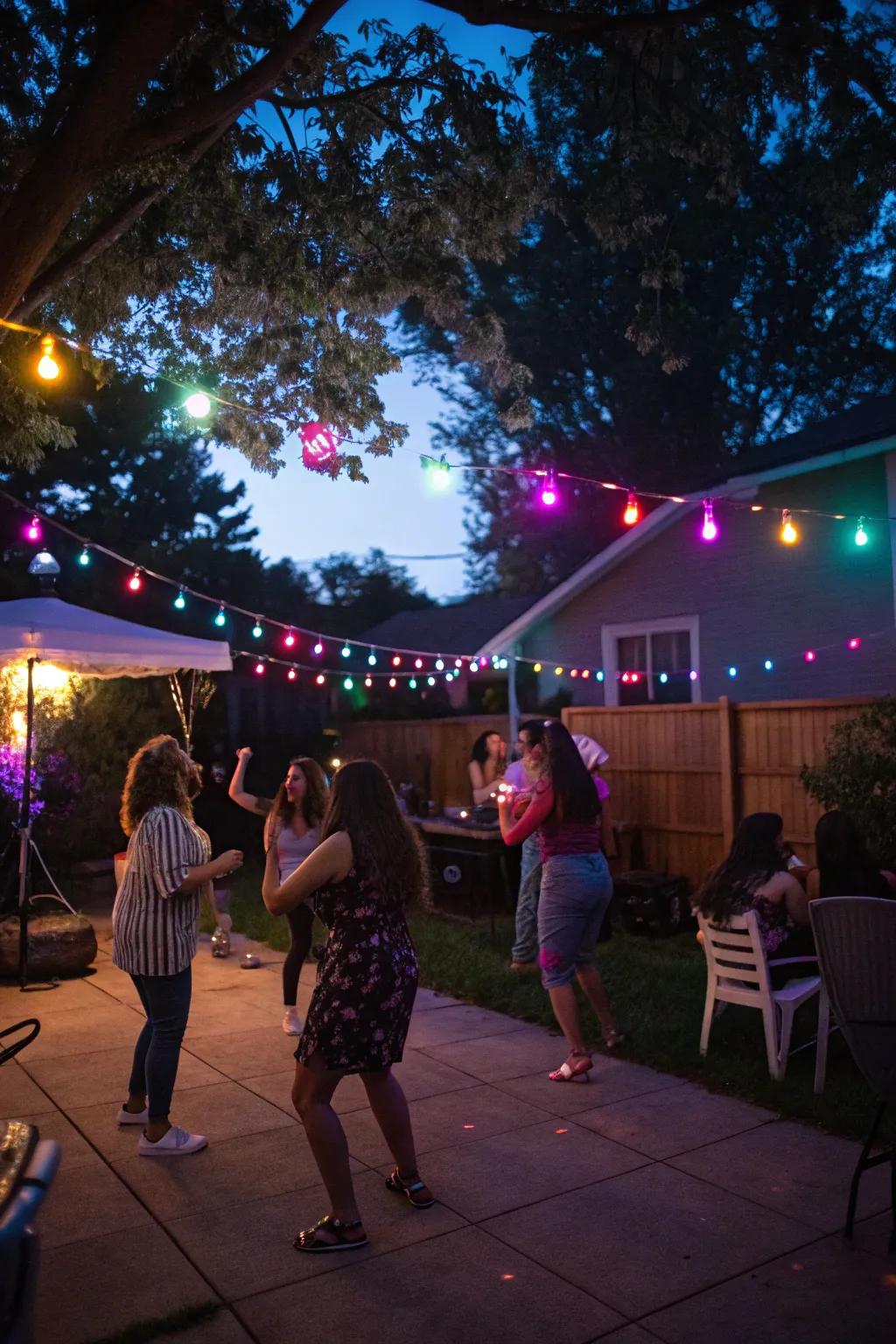 Music-synchronized lighting transforms your garden into a dance floor.