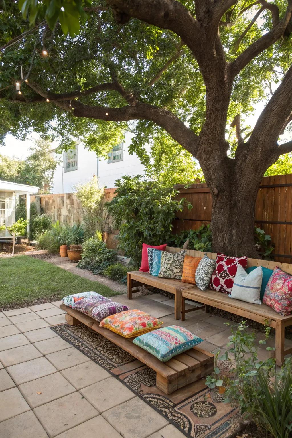 A relaxing seating area for supervising and unwinding