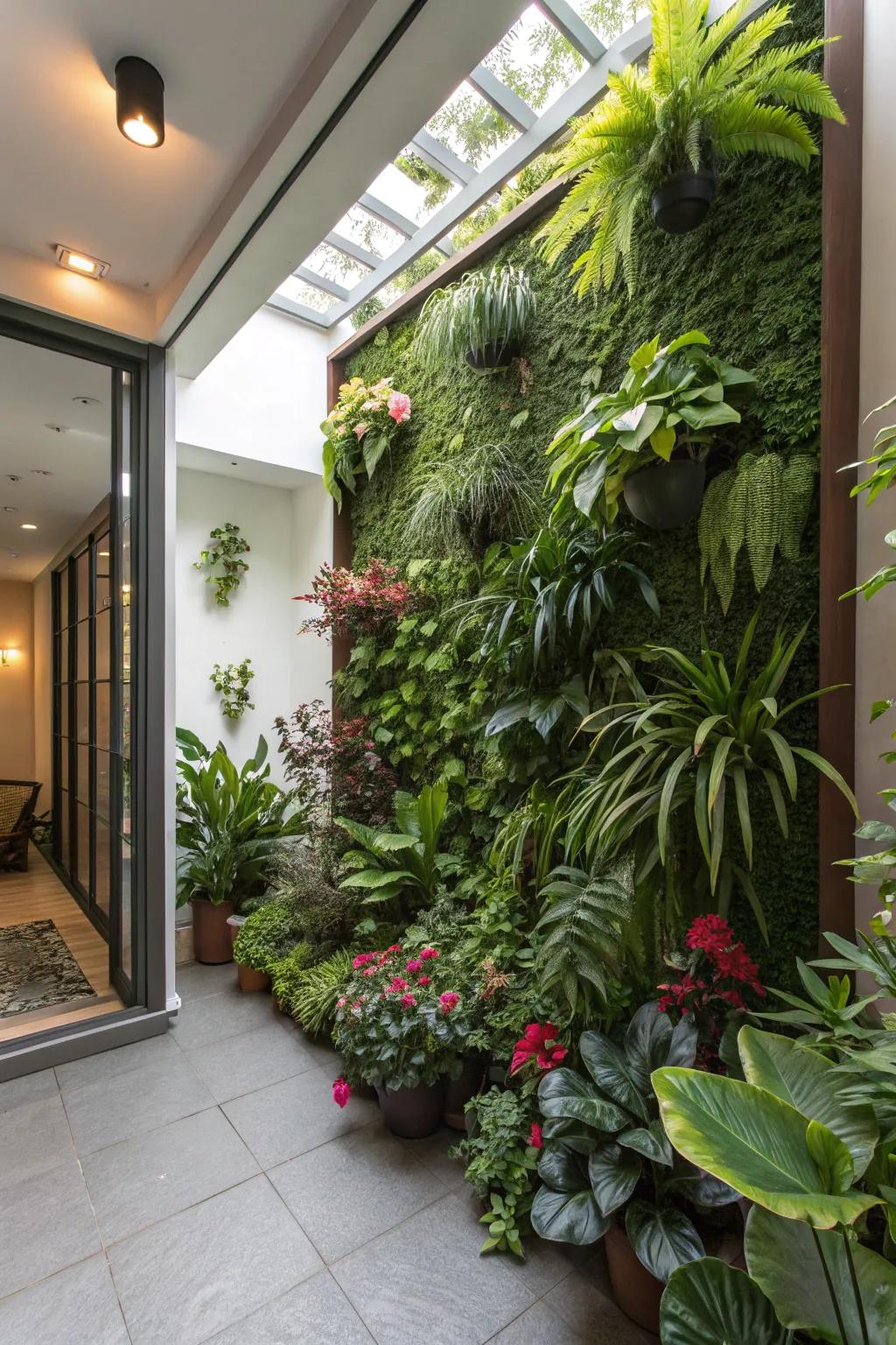 A breath of fresh air with lush greenery indoors.