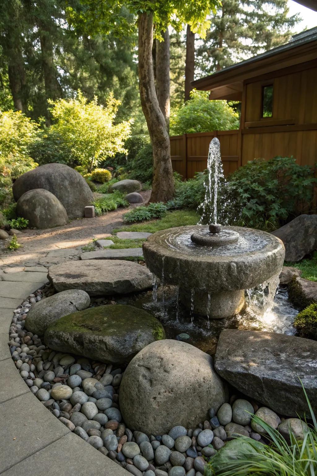 This meditation nook offers peace and serenity amidst nature.