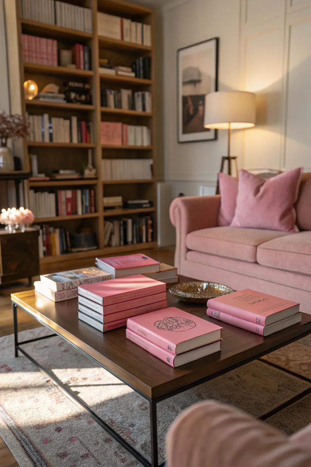 Rose literature delicately injects hue and attraction within the decor.