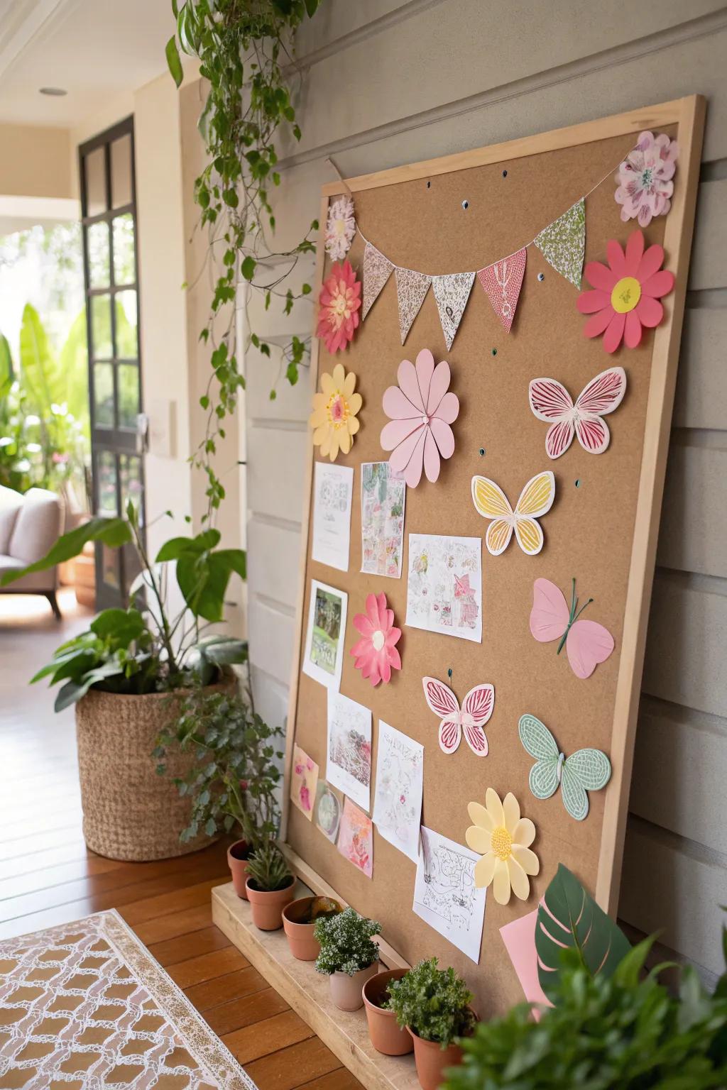 Let your decor bloom with a garden-themed board.