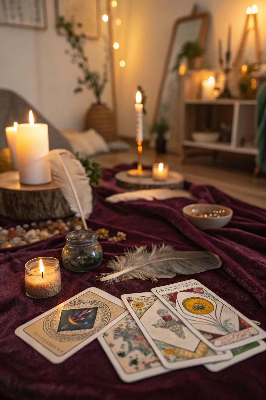 Tarot card readings add an element of mystery to the party