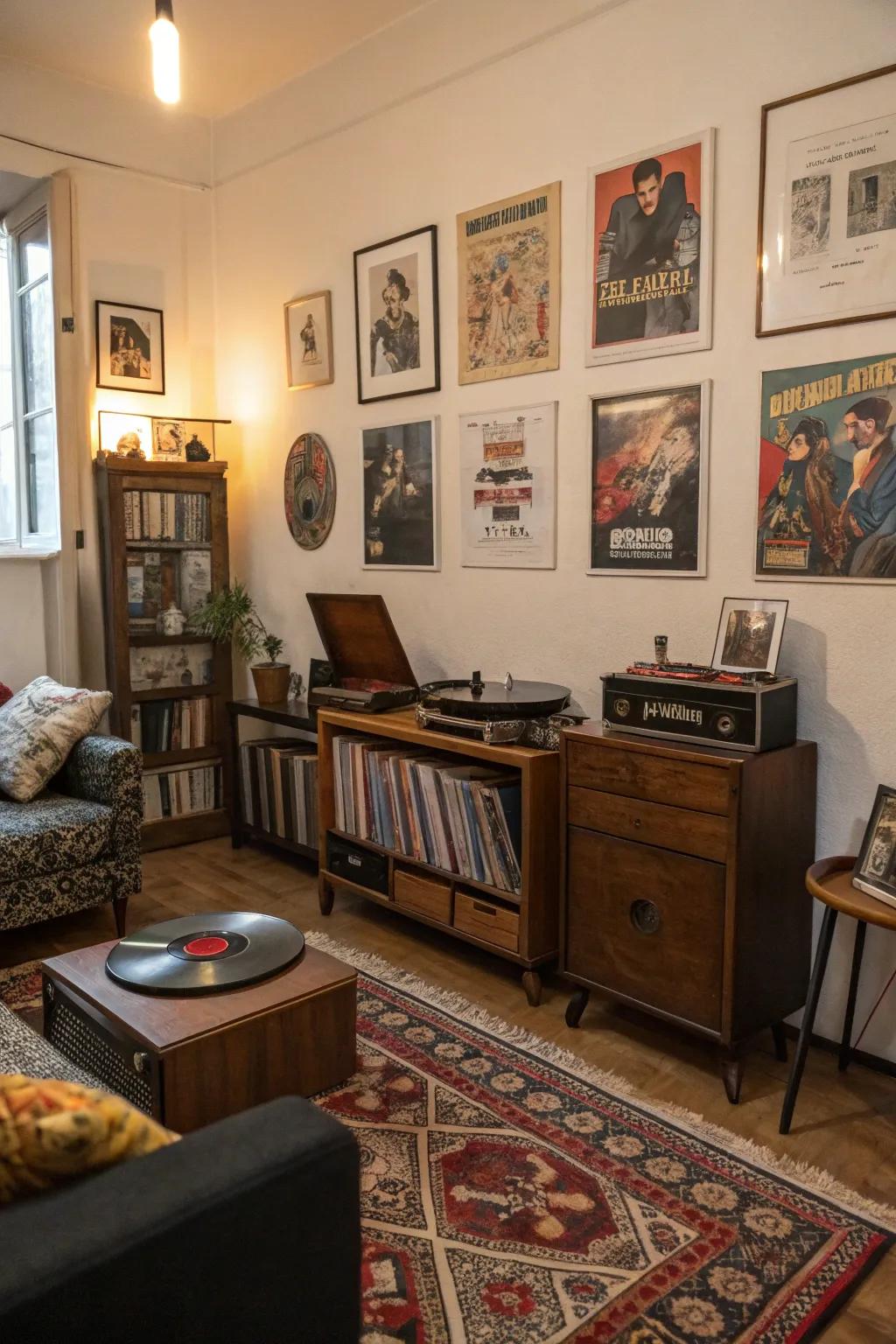 Vintage finds adding charm and history.