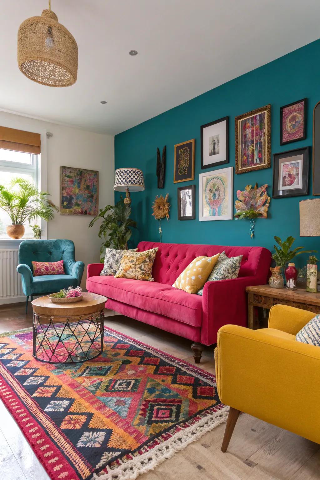 Bold colors can energize and refresh a space.