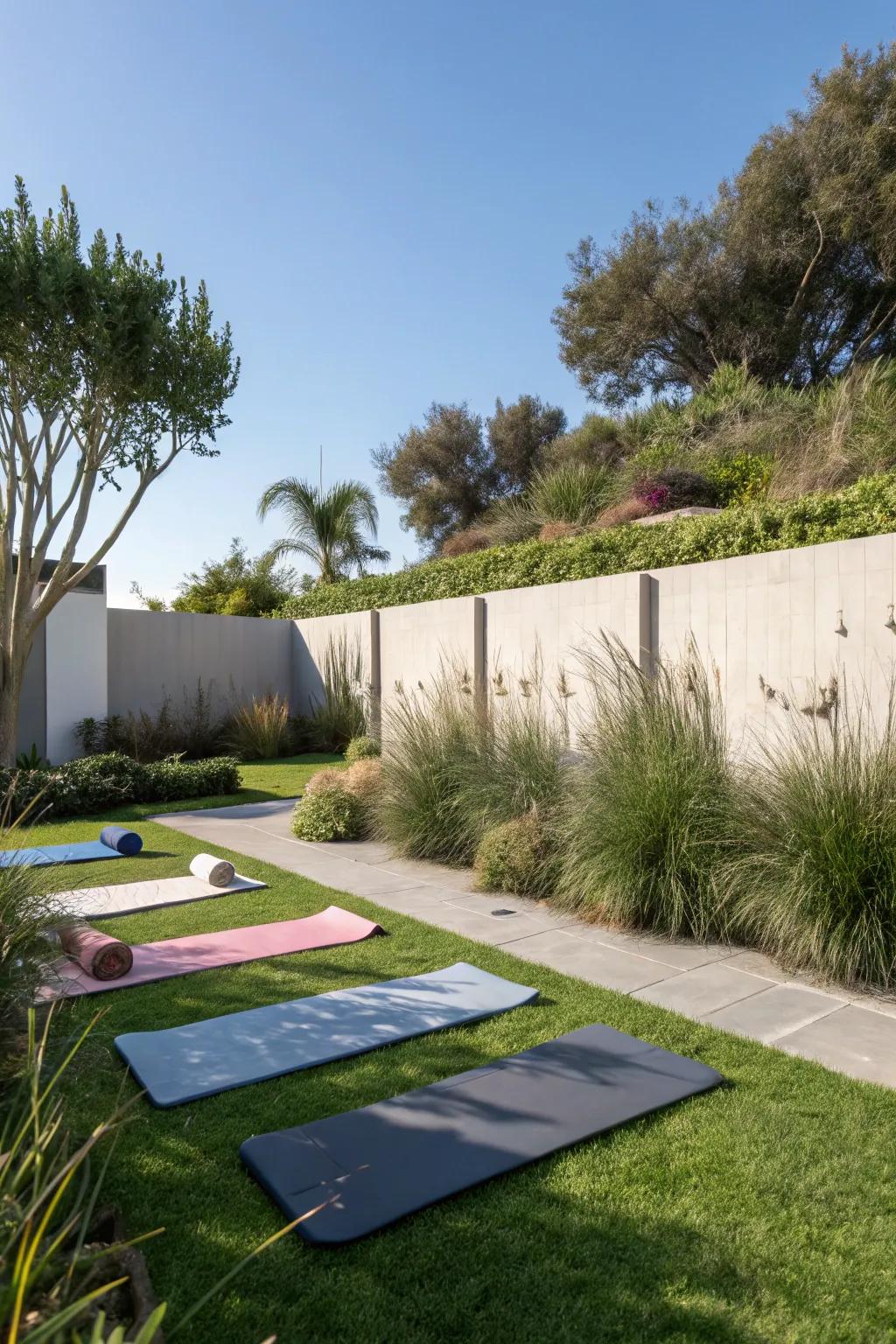 Sound barriers ensure peace and quiet for focused yoga sessions.