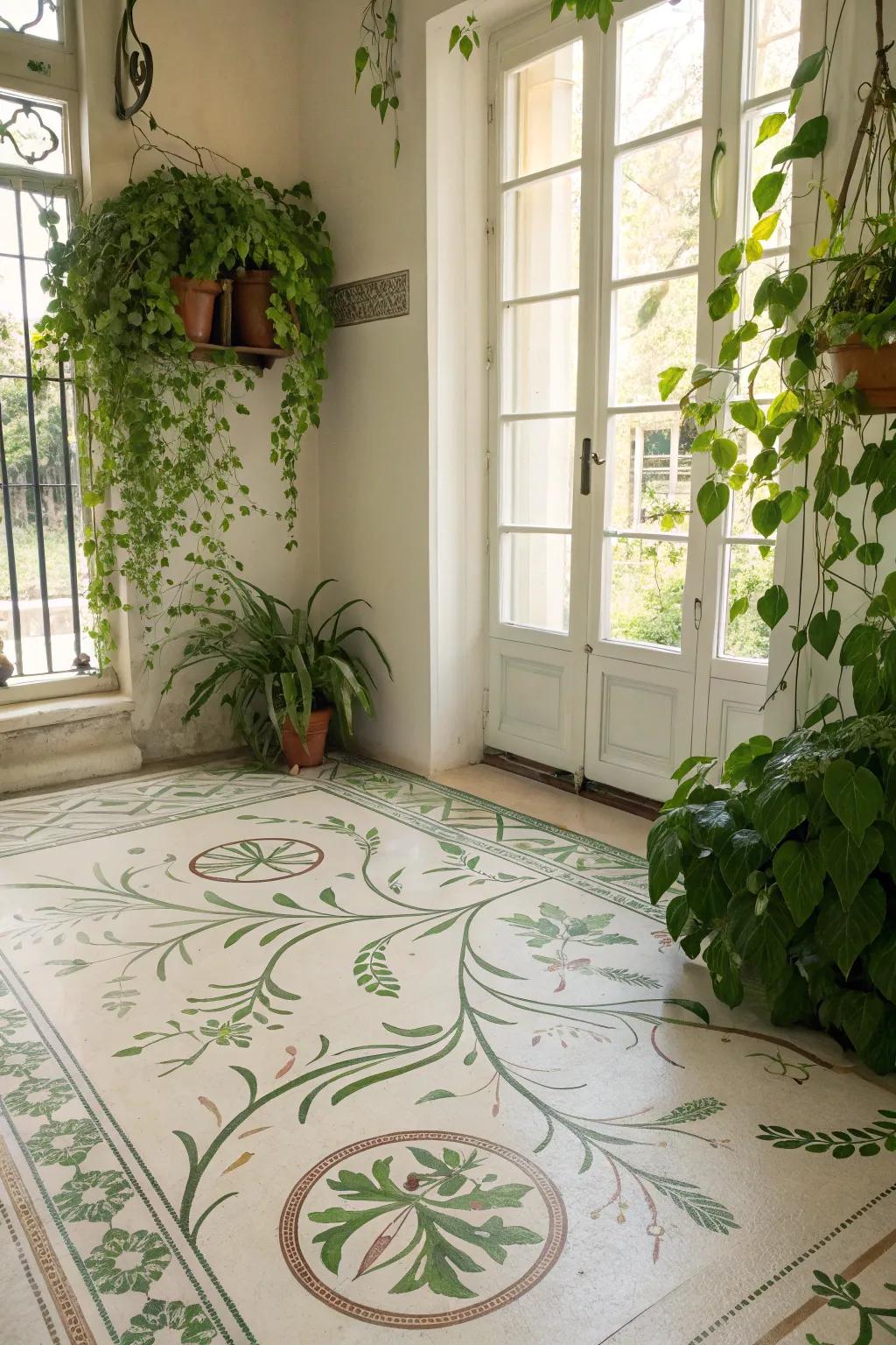 Nature motifs introduce the tranquility of the outdoors inside.