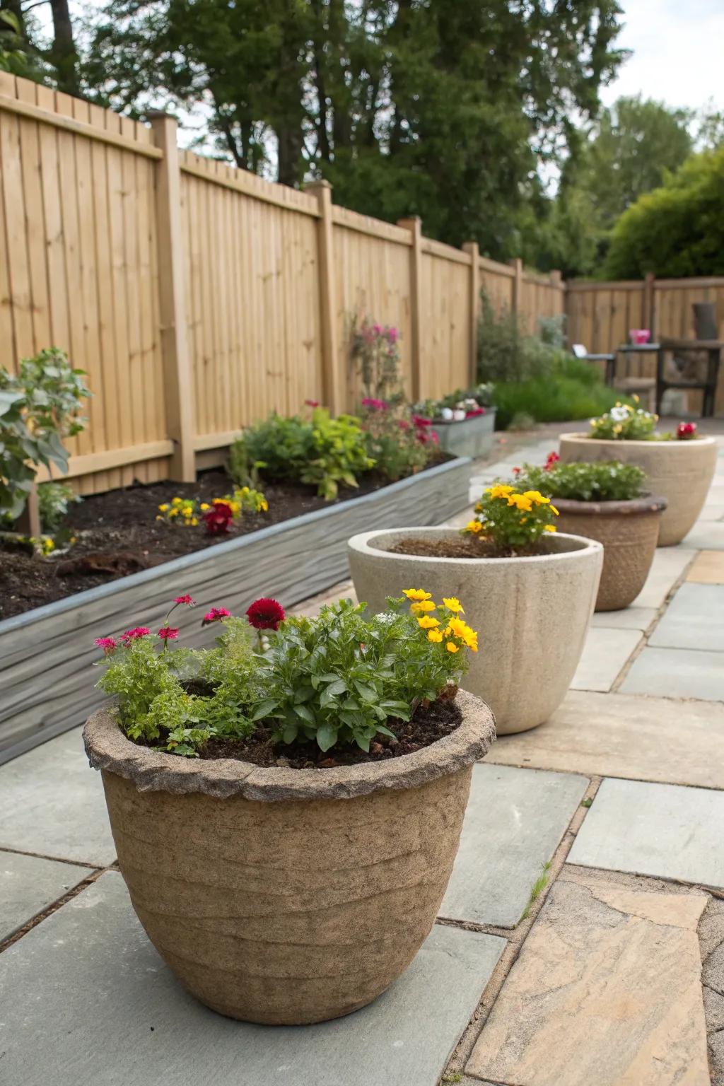 Go green with eco-conscious planting vessels.
