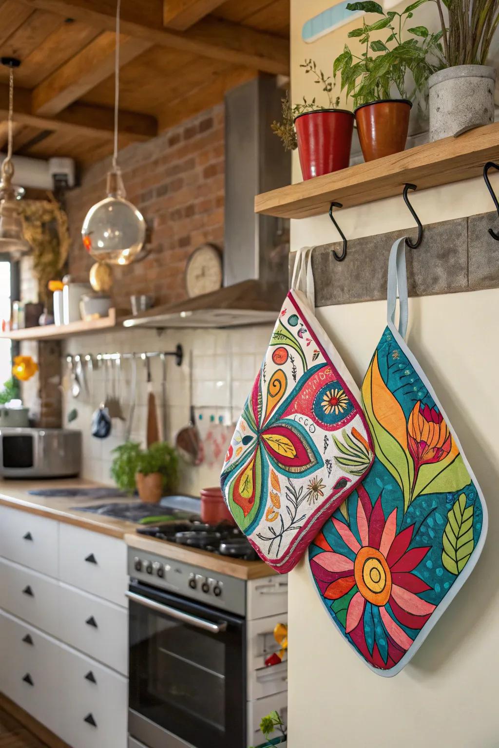 Painted oven protectors enable you to show creativity in your cooking space.