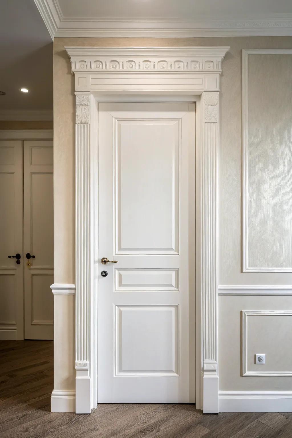 Soft white doors provide a clean, timeless feel.