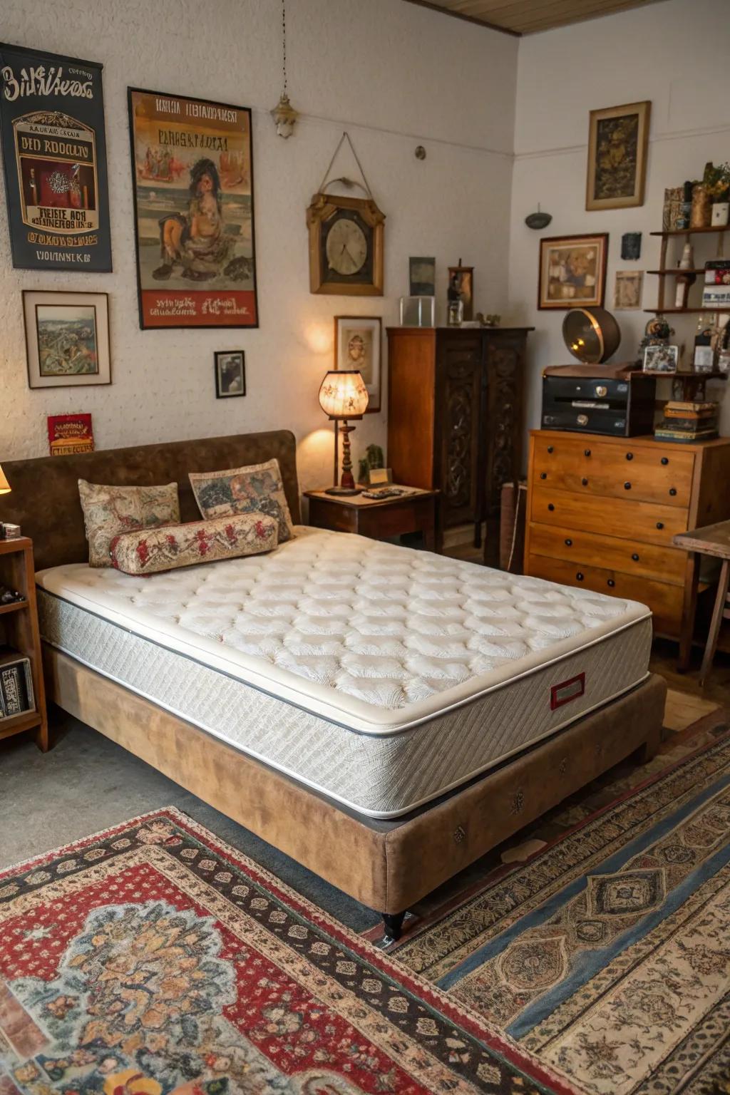 Vintage pieces add timeless charm to any space.