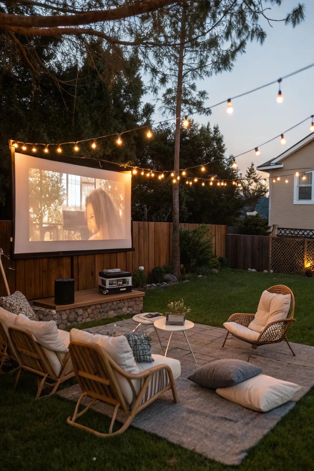 Outdoor movie theaters bring fun family nights.