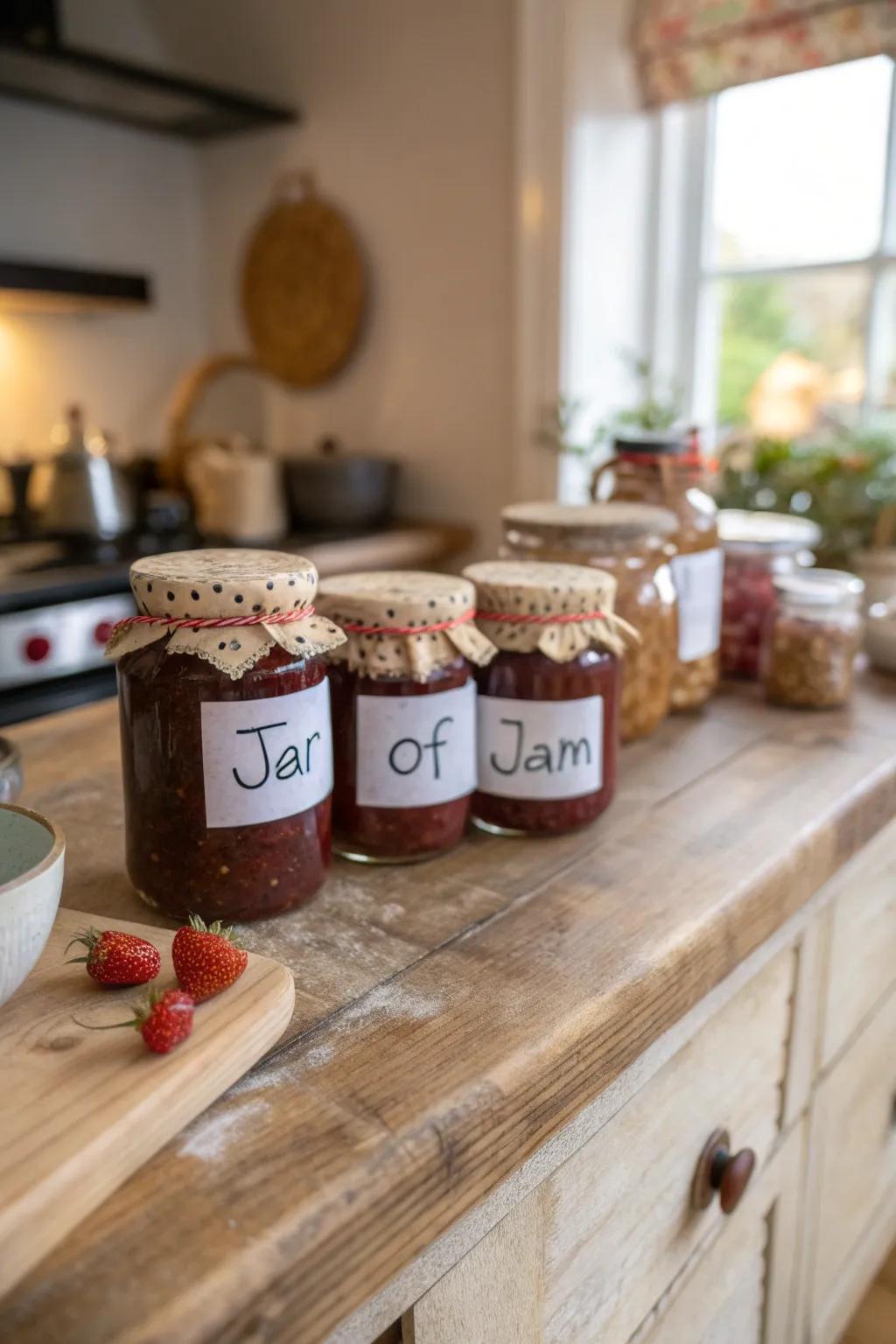 Homemade jams add a sweet, personal touch to any meal.