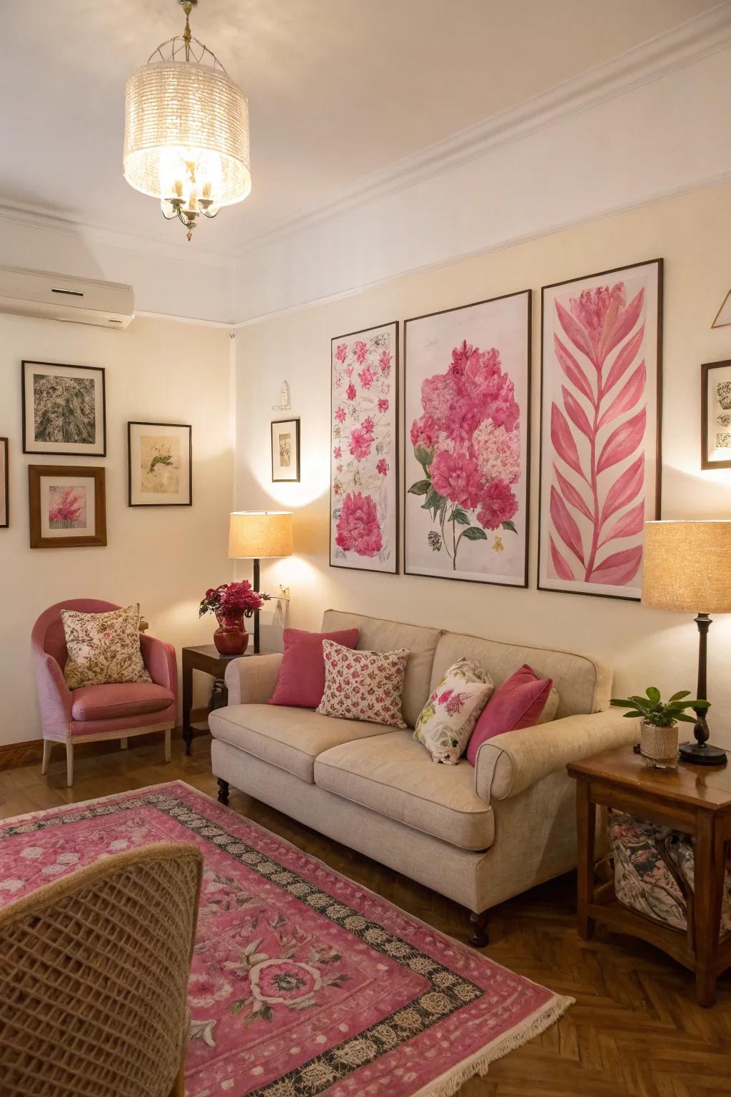 Rose visuals inject individuality and character within the area.