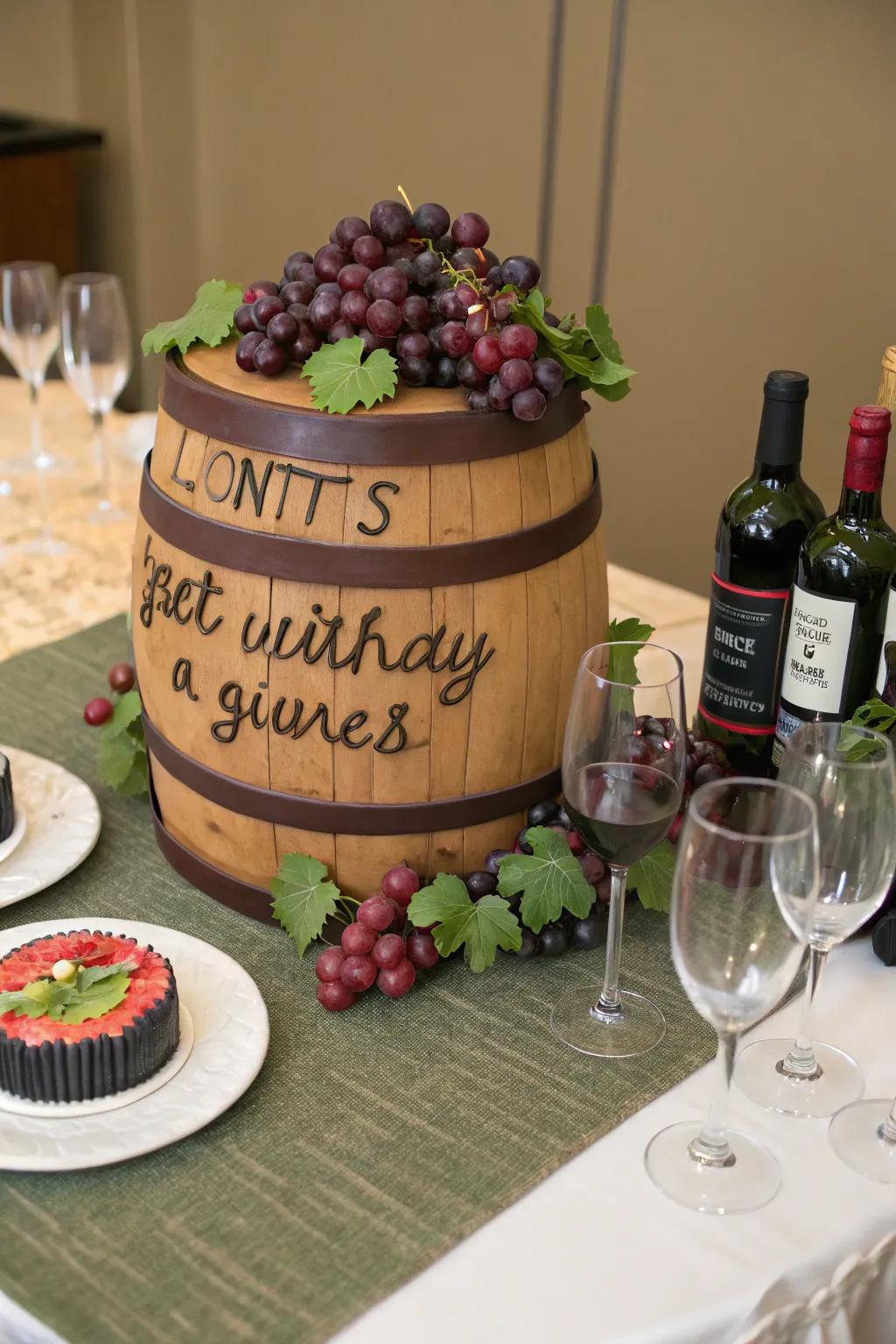 Toast to 50 years of perfection with this wine-inspired cake!