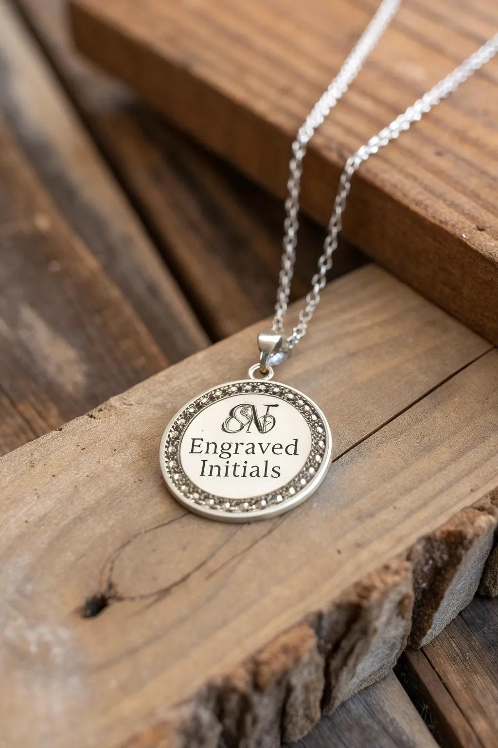 A circle pendant necklace symbolizing family unity.